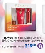 Revlon Fire & Ice Classic Gift Set EDT 30ml, Perfumed Body Spray 90ml & Body Lotion 150ml
