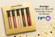 Smudge Deluxe Lip Gloss Set 5 Assorted Colour Lip Glosses