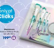 Mermicorn 4-Piece Makeup Brush Set With Mirror