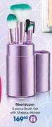 Mermicorn 5-Piece Brush Set With Makeup Holder