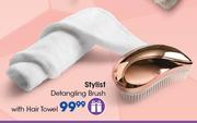 Stylist Detangling Brush With Hair Towel
