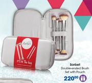 Sorbet Double-Ended Brush Set With Pouch