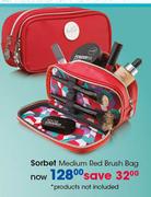 Sorbet Medium Red Brush Bag