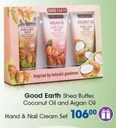 Good Earth Shea Butter, Coconut Oil And Argan Oil Hand & Nail Cream Set