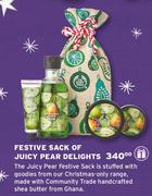 Festive Sack Of Juicy Pear Delights