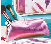 Clicks Pink Metallic Cosmetics Purse