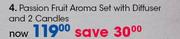 Clicks Tropics Passion Fruit Aroma Set With Diffuser And 2 Candles