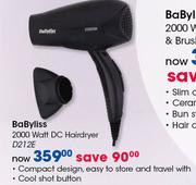 BaByliss 2000 Watt DC Hairdryer D212E