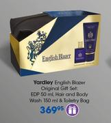 Yardley English Blazer Original Gift Set Of EDP 50ml, Hair And Body Wash 150ml & Toiletry Bag