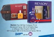Revlon Pub Gift Set:Cologne-75ml,Deodorant Spray-120ml & Toiletry Bag 