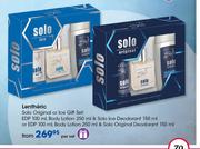 Lentheric Solo Original Or Ice Gift Set-Per Set
