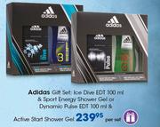 Adidas Gift Set:Ice Dive EDT-100ml & Sport Energy Shower Gel 
