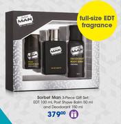 Sorbet Man 3 Piece Gift Set:EDT-100ml,Post Shave Balm-50ml & Deodorant-150ml