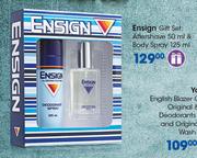 Ensign Gift Set: Aftershave-50ml & Body Spray-125ml