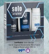 Lentheric Solo Gift Set:Ice & Original Deodorants-150ml & Original Body Lotion-250ml
