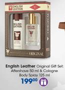 English Leather Original Gift Set: Aftershave-50ml & Cologne Body Spray-125ml