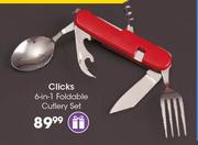 Clicks 6 In 1 Foldable Cutlery Set