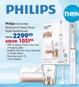 Philips Sonicare Diamond Clean Rose Gold Toothbrush