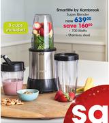 Smartlife By Kambrook 700 Watt Stainless Steel Super Blender Including 3 Cups