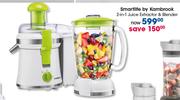 Smartlife By Kambrook 2-In -1 Juice Extractor & Blender