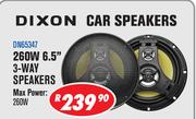 Dixon Car Speaker 260W 6.5” 3-Way Speaker