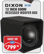Dixon 12” 600W Recessed Woofer Box