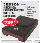 Jebson 8 Inch 80W Enclosed Powered Under-Seat Subwoofer