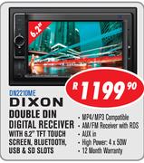 Dixon Double Din Digital Receiver With 6.2” TFT Touch Screen/Bluetooth, USB & SD Slots