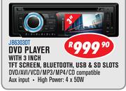 Jebson DVD Player With 3 Inch TFT Screen/Bluetooth/USB & SD Slots