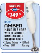 Amber Hand Blender With Detachable Stainless Steel Blending Shaft HB-608