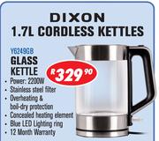 Dixon 1.7Ltr Cordless Glass Kettles Y249GB