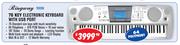 Ringway 76 Key Electronic Keyboard With USB Port TB5200