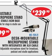 Desk-Mountable Microphone Stand With Integrated 3M XLR Cable
