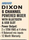 Dixon 6 Channel Powered Mixer With Bluetooth & USB Slot AMMINI6P