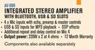 Dixon Integrated Stereo Amplifier With Bluetooth/USB & SD Slots AV-999