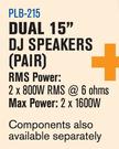 DXN Dual 15” DJ Speakers (PAIR)