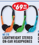 Dixon Lightweight Stereo On Ear Headphones ME-218-Each