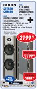 Dixon 2 x 8" Hi-Fi Tower Speakers Pair CT88D