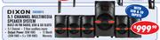 Dixon 5.1 Channel Multimedia Speaker System Built In FM Radio, USB & SD Slot DN5086FG