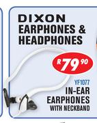 Dixon In Ear Earphones With Neckband YF1077
