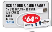 USB 2.0 Hub & Card Reader 18-3134