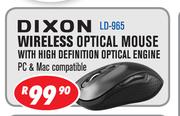 Dixon Wireless Optical Mouse With High Definition Optical Engine LD-965