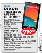 Dixon 7 Inch 8GB 3G Quad Core Calling Tablet TS-M706E
