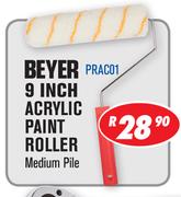 Beyer 9 Inch Acrylic Paint Roller Medium Pile PRAC01