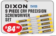 Dixon 9 Piece CRV Precision Screwdriver Set 754109