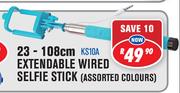 23-108cm Extendable Wired Selfie Stick KS10A