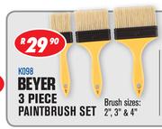 Beyer 3 Piece Paintbrush Set K098 Brush Sizes 2", 3" & 4"
