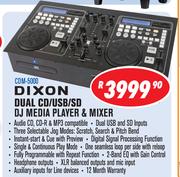 Dixon Dual CD/USB/SD DJ Media Player & Mixer CDM-5000