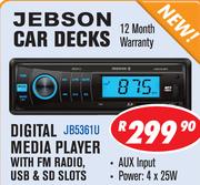 Jebson Digital Media Player With FM Radi, USB & SD Slots JB5361U