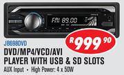 Jebson DVD/MP4/VCD/AVI Player With USB & SD Slots
